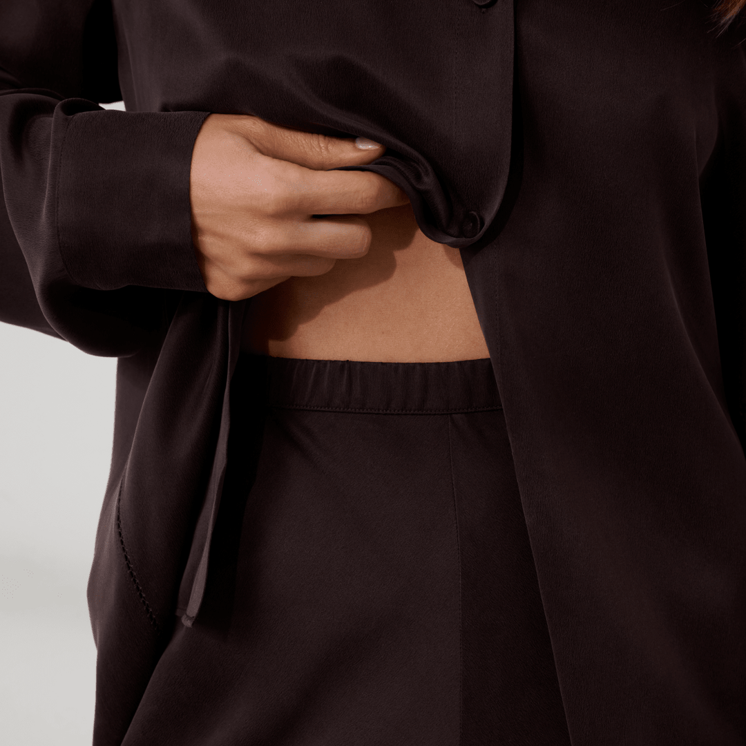 Washable Silk Bias Pant | Velvet Truffle - Echo Market