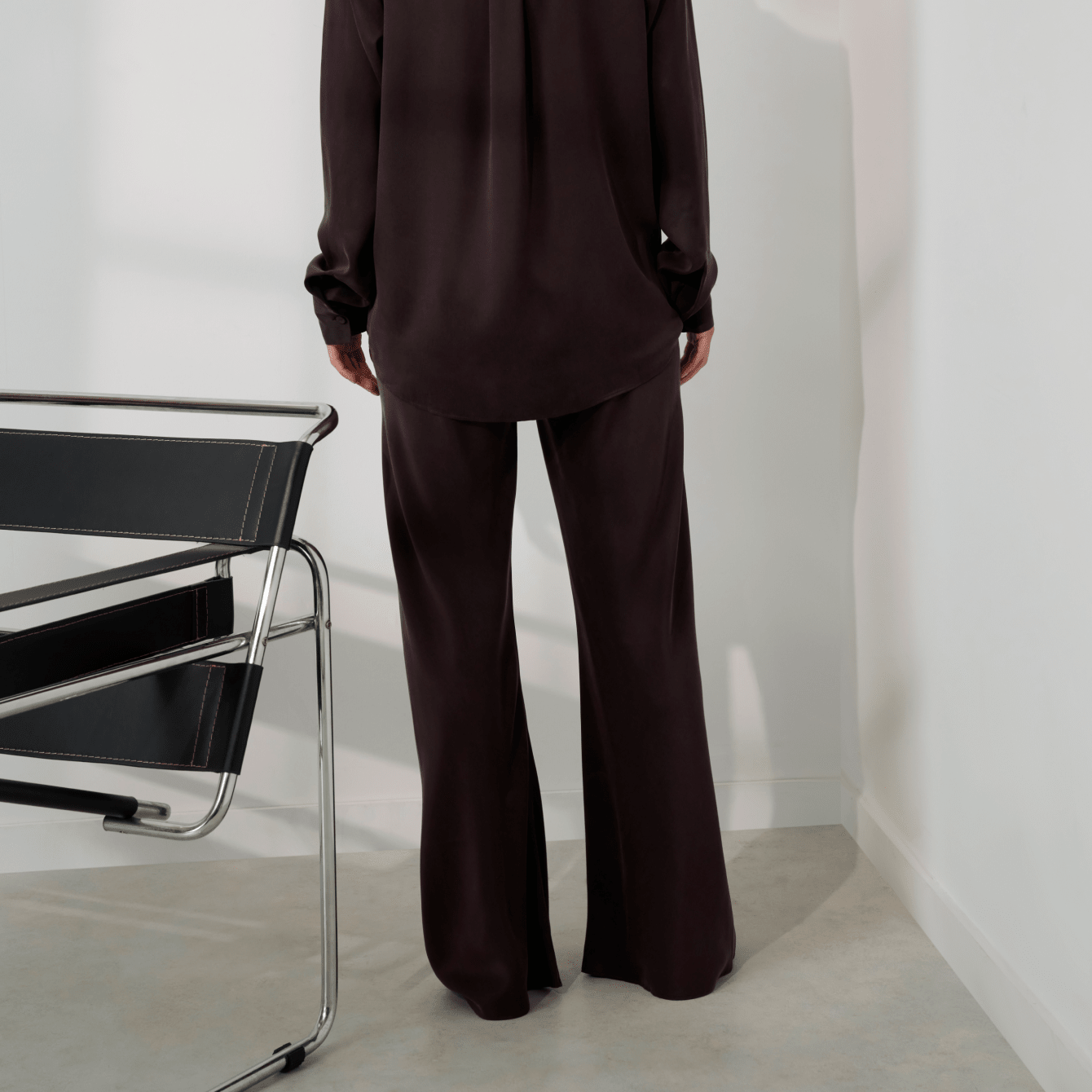 Washable Silk Bias Pant | Velvet Truffle - Echo Market