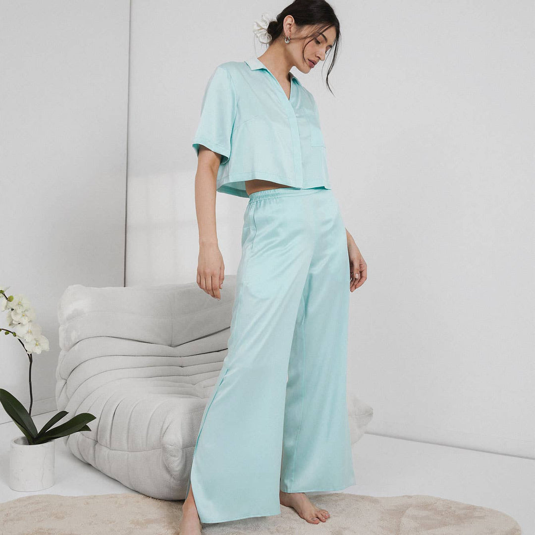 Washable Silk High Rise Pant Set - Echo Market