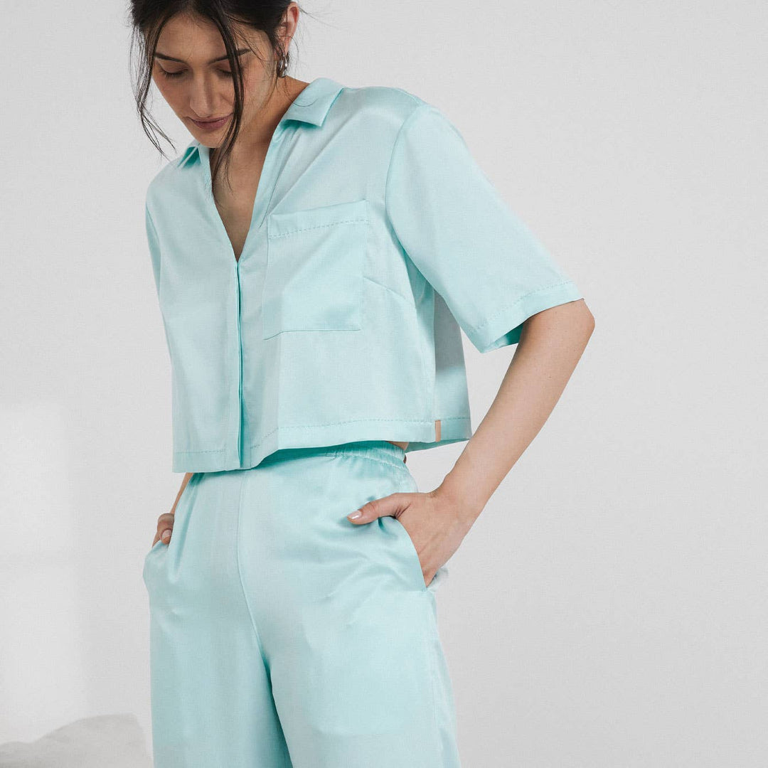 Washable Silk High Rise Pant Set - Echo Market