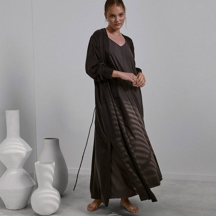 Washable Silk Long Robe - Echo Market