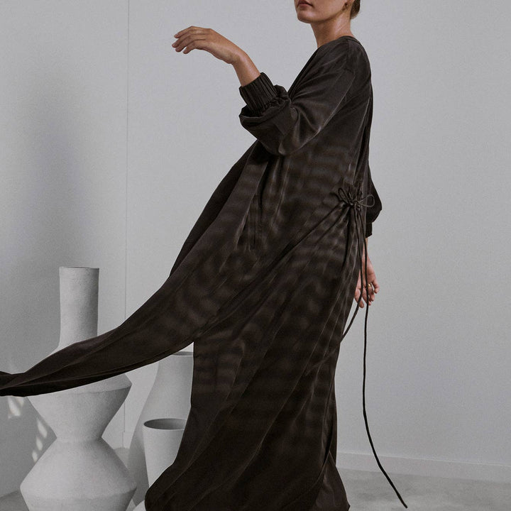 Washable Silk Long Robe - Echo Market