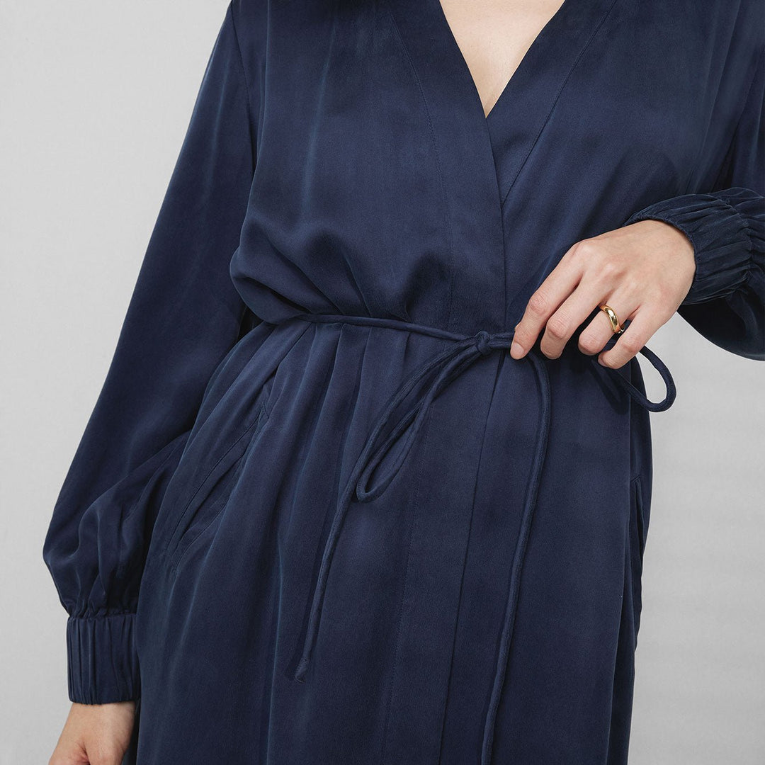 Washable Silk Long Robe - Echo Market