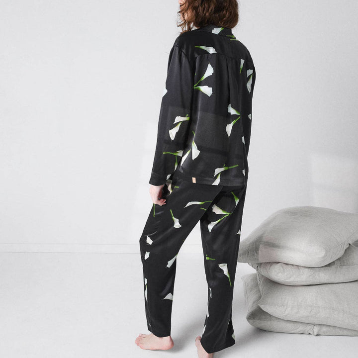 Washable Silk Long Sleeve Pant Set - Echo Market