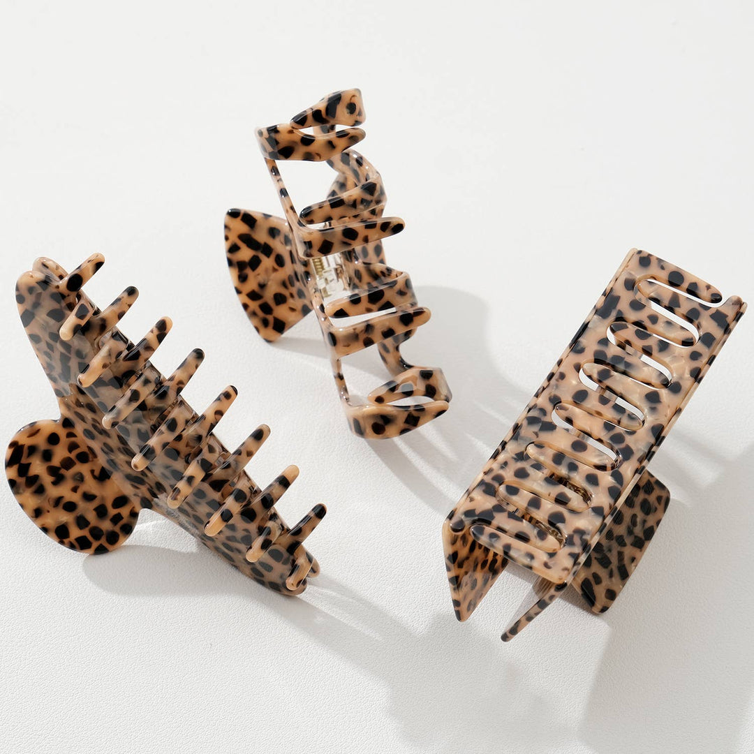 Wild Leopard Large | Assorted Large Claw Clips - Echo Market