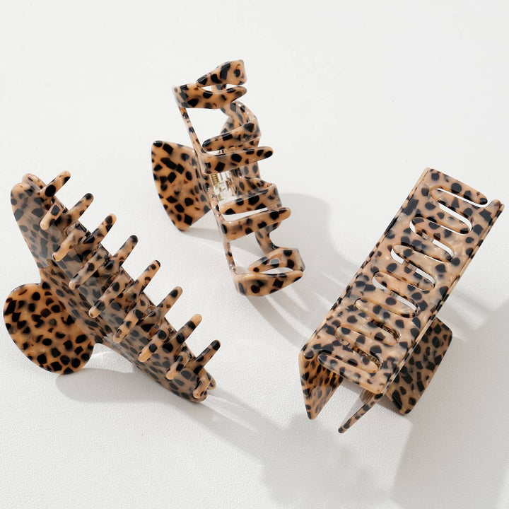 Wild Leopard Large | Assorted Large Claw Clips - Echo Market
