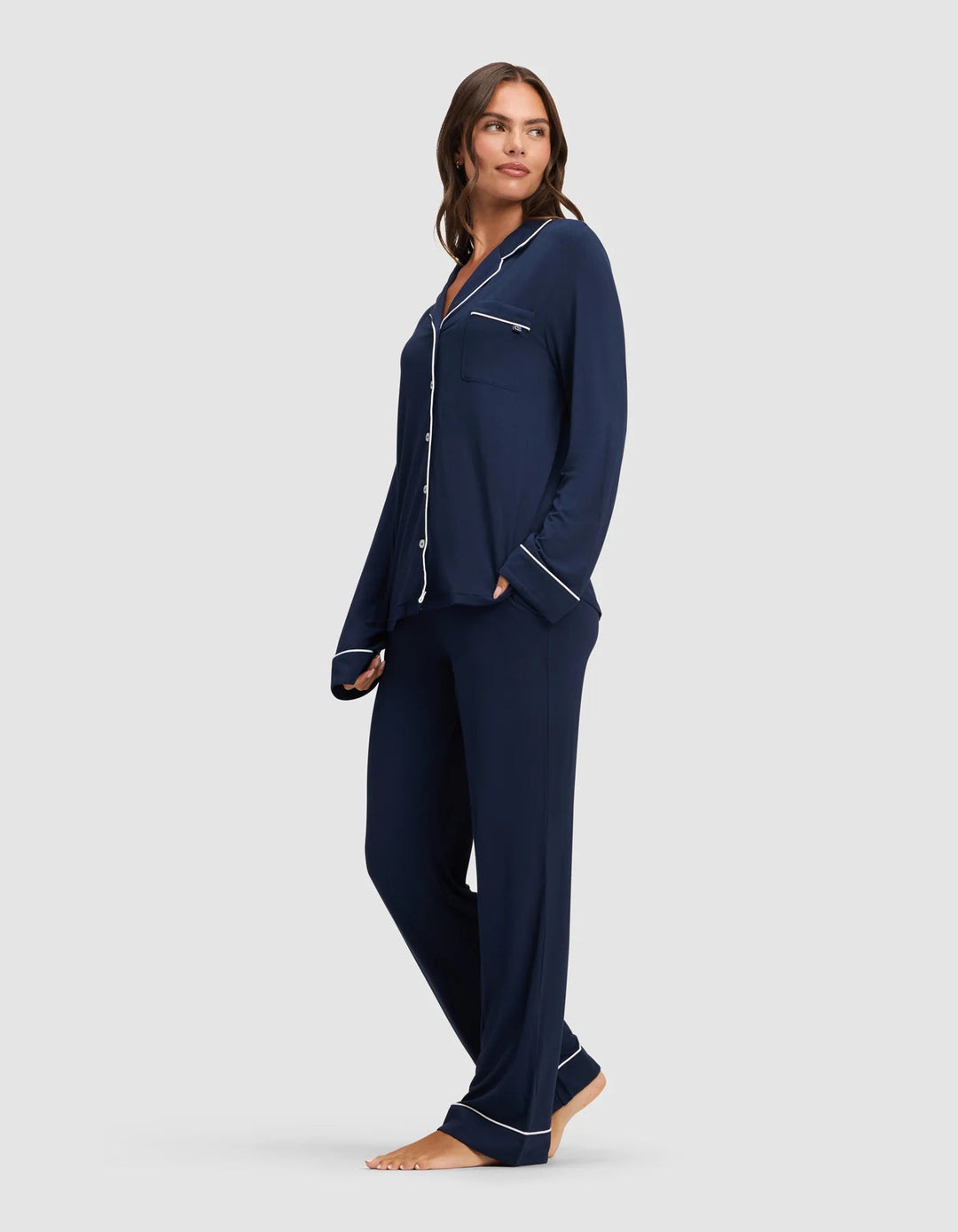 Women's Bamboo Stretch - Knit Long Sleeve Pajama Set - Echo Market