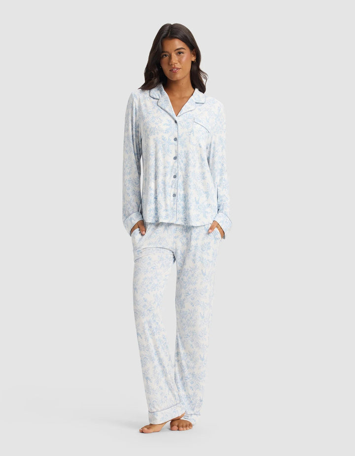 Women's Bamboo Stretch - Knit Long Sleeve Pajama Set - Echo Market