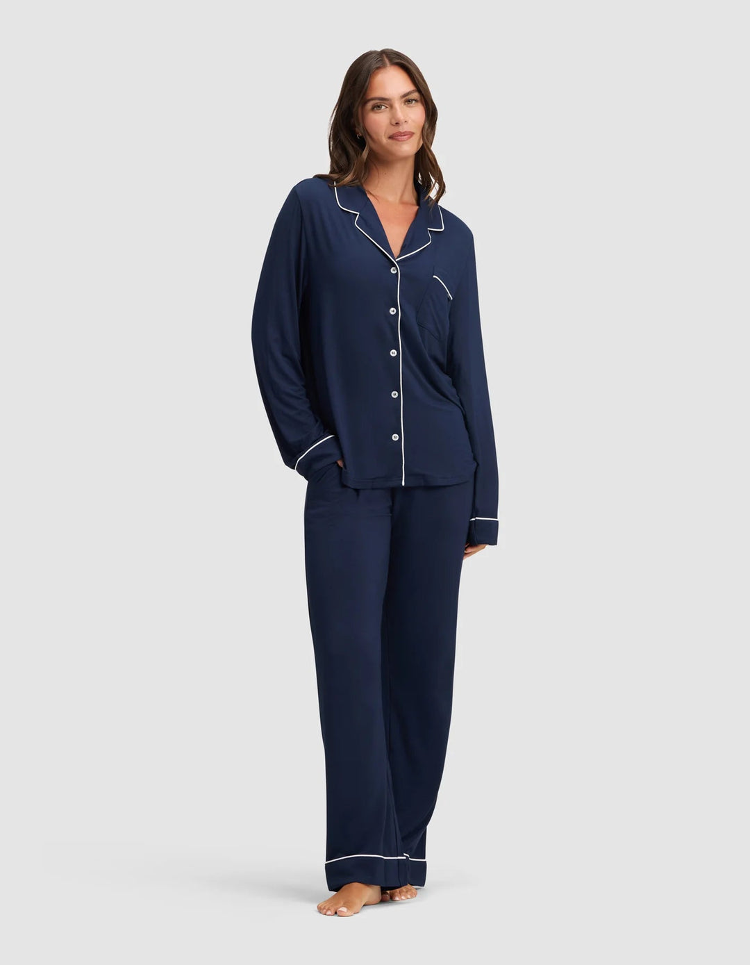 Women's Bamboo Stretch - Knit Long Sleeve Pajama Set - Echo Market