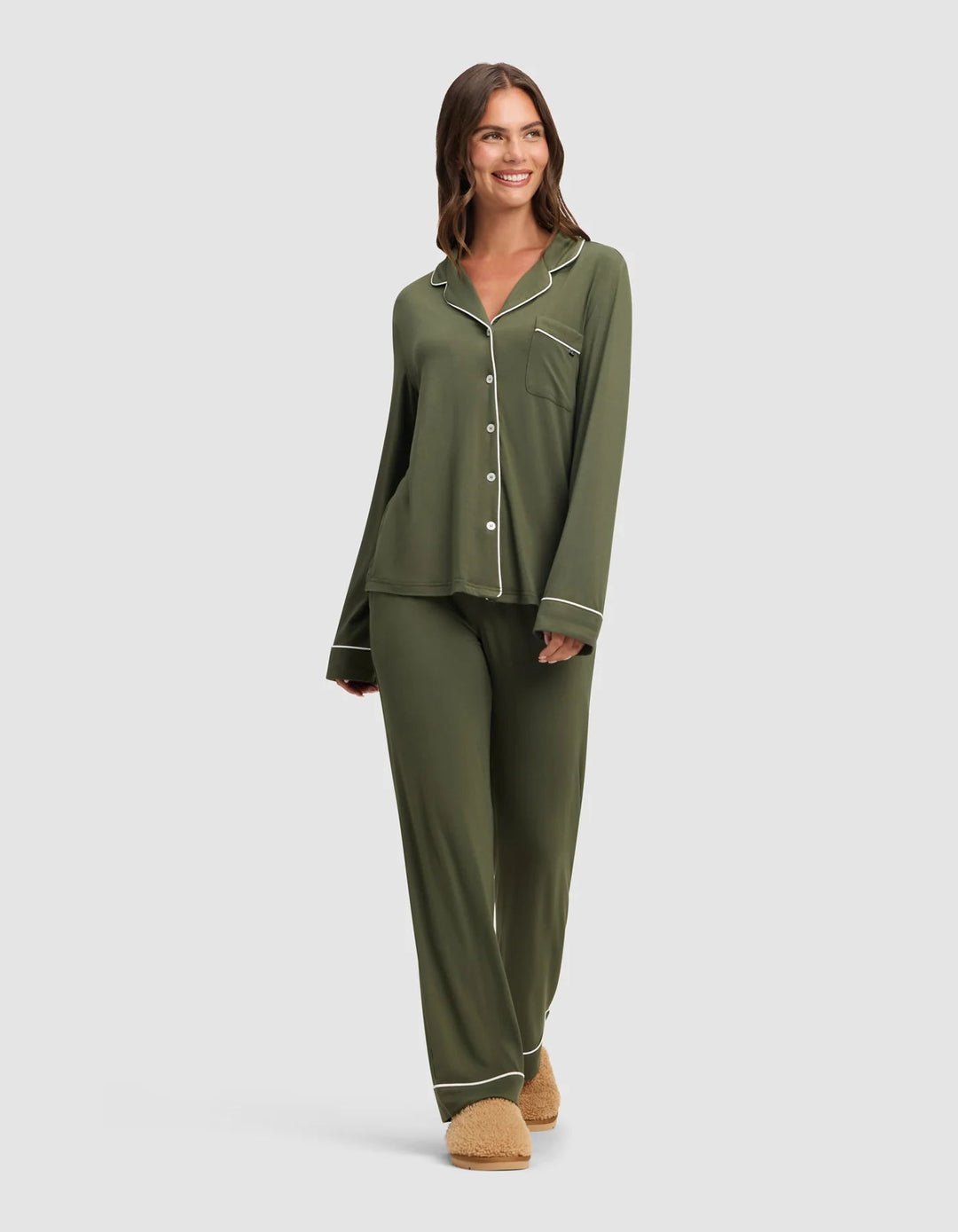 Women's Bamboo Stretch - Knit Long Sleeve Pajama Set - Echo Market