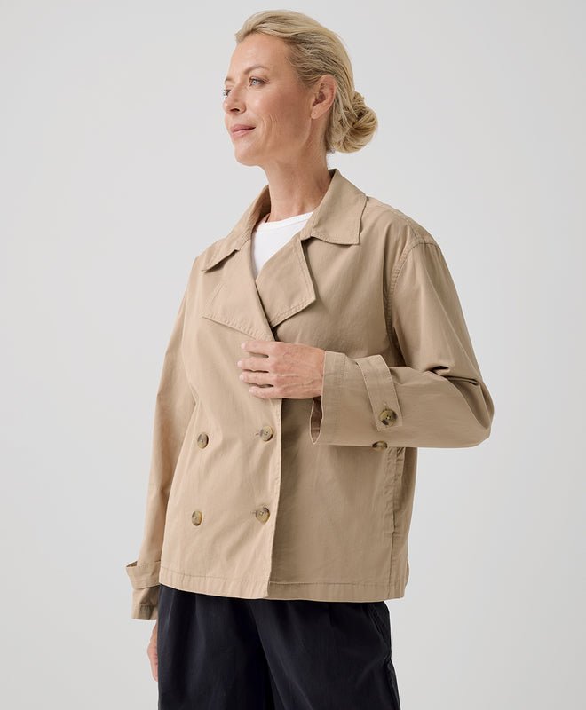 Women's Boulevard Brushed Twill Double Breasted Light Jacket - Echo Market