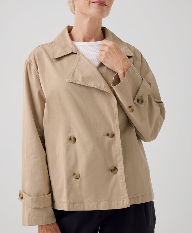 Women's Boulevard Brushed Twill Double Breasted Light Jacket - Echo Market