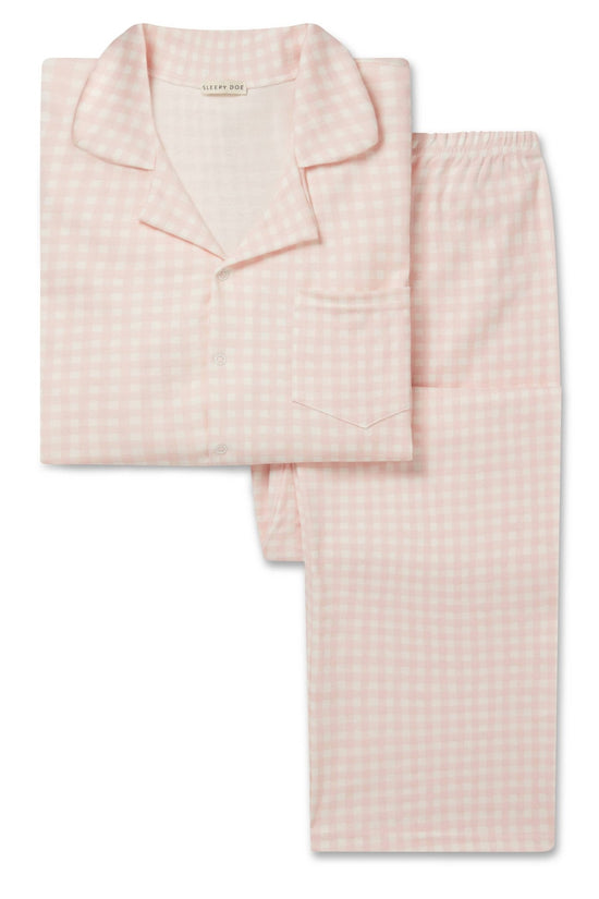 Women's Classic Pajama Set | Pink Gingham - Echo Market