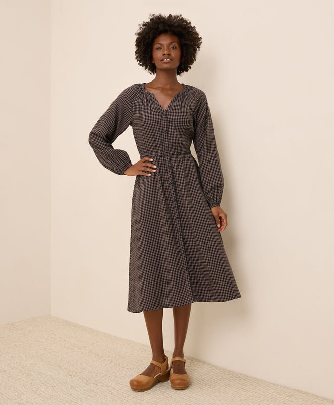 Women's Coastal Double Gauze Poet Sleeve Dress - Echo Market