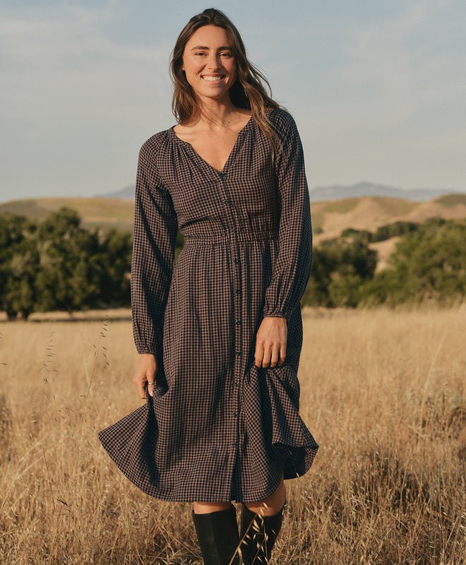 Women's Coastal Double Gauze Poet Sleeve Dress - Echo Market
