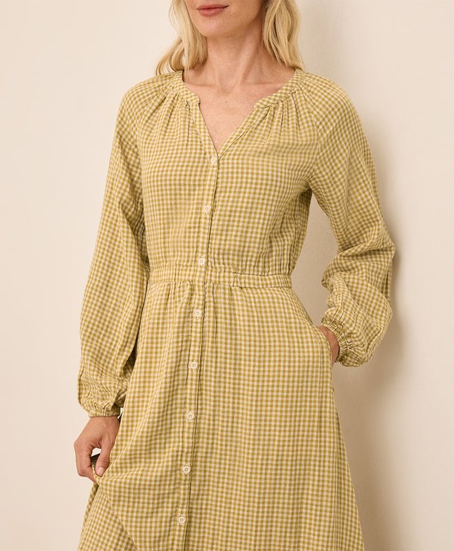 Women's Coastal Double Gauze Poet Sleeve Dress - Echo Market
