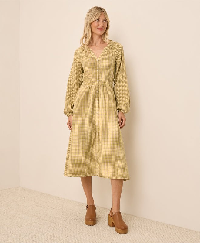 Women's Coastal Double Gauze Poet Sleeve Dress - Echo Market