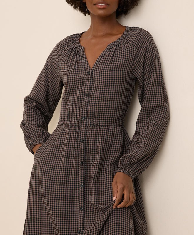 Women's Coastal Double Gauze Poet Sleeve Dress - Echo Market