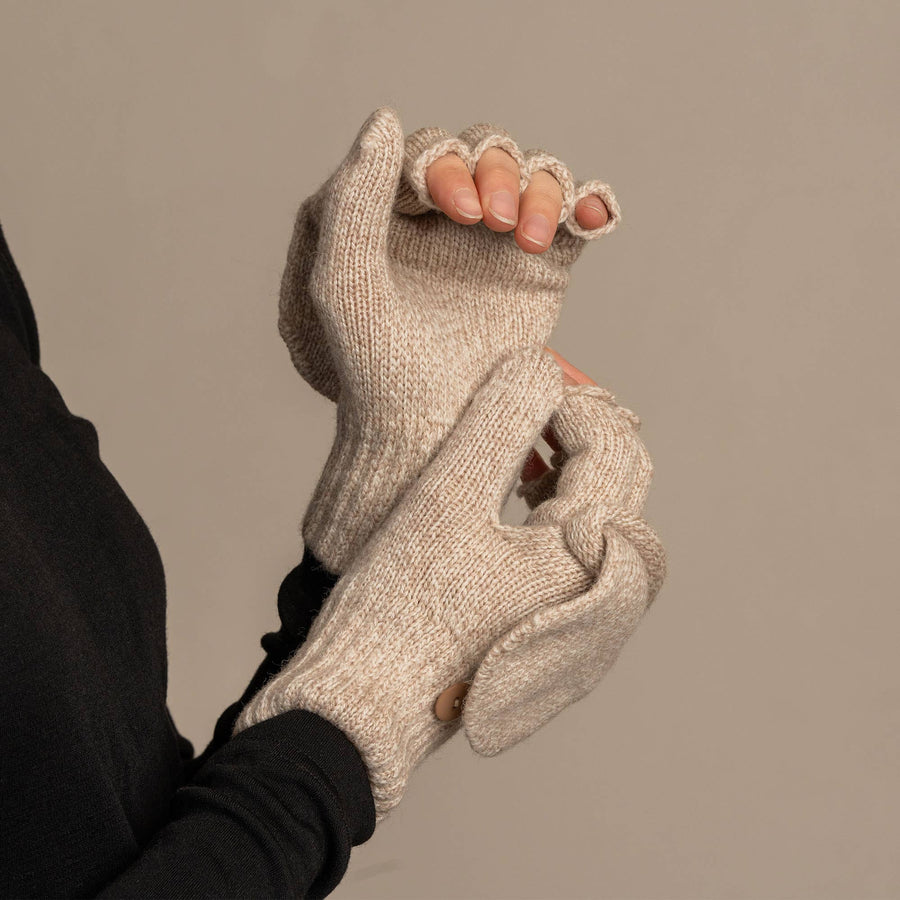 Women's Convertible Gloves Knitted Merino - Echo Market