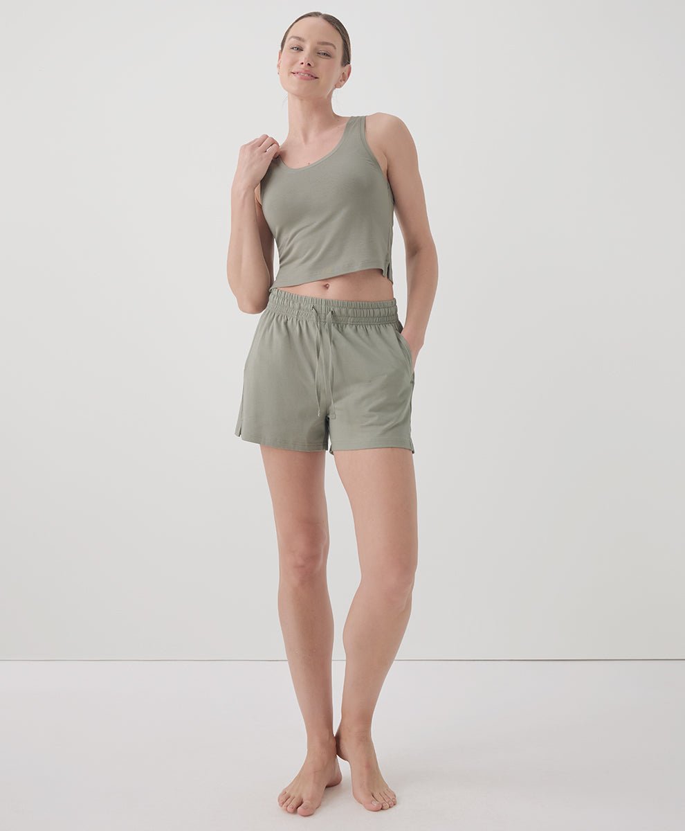 Women's Cool Stretch Cropped Lounge Tank - Echo Market