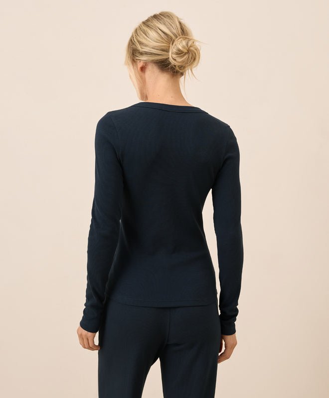 Women's Easy Rib Slim Henley - Echo Market