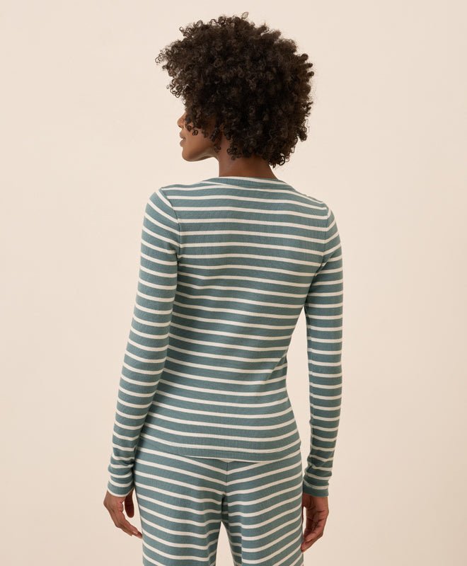 Women's Easy Rib Slim Henley - Echo Market