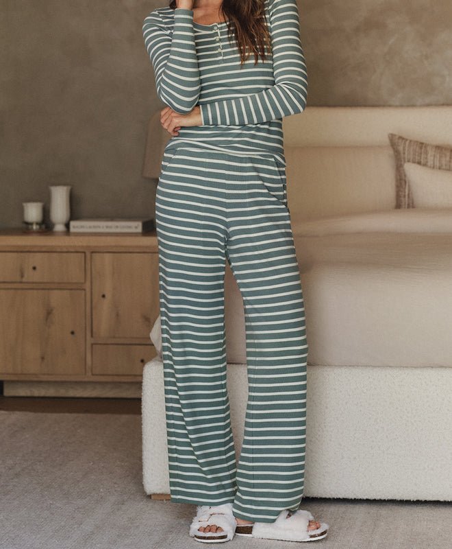 Women's Easy Rib Wide Leg Lounge Pant - Echo Market