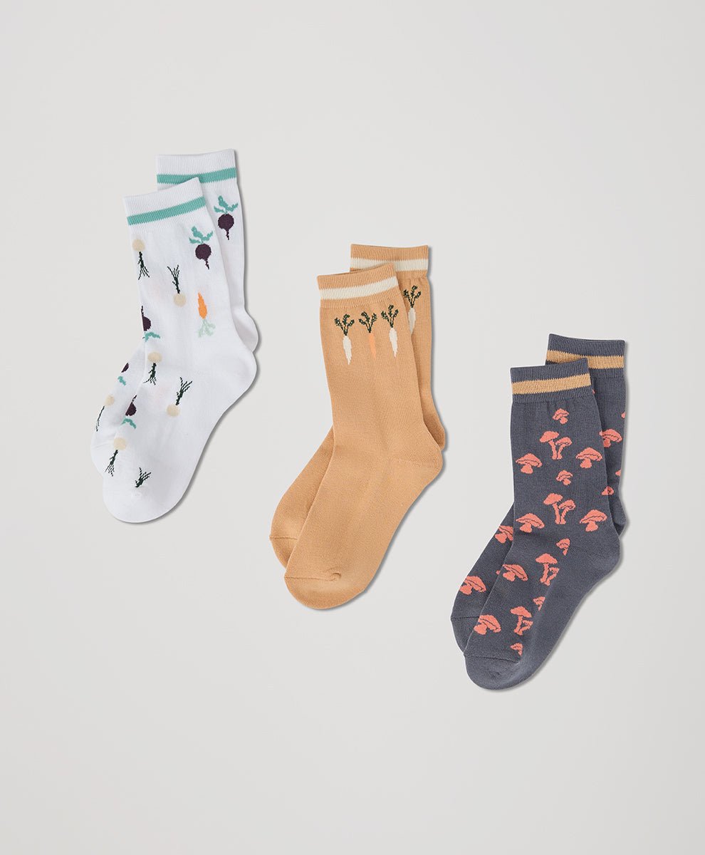 Women's Farmers Market The Perfect Crew Socks | 3 - Pack - Echo Market