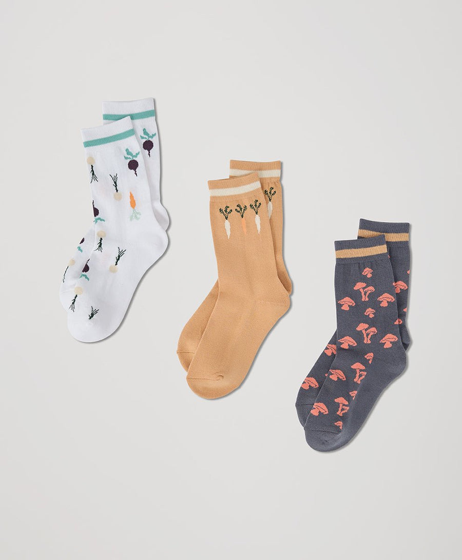 Women's Farmers Market The Perfect Crew Socks | 3 - Pack - Echo Market