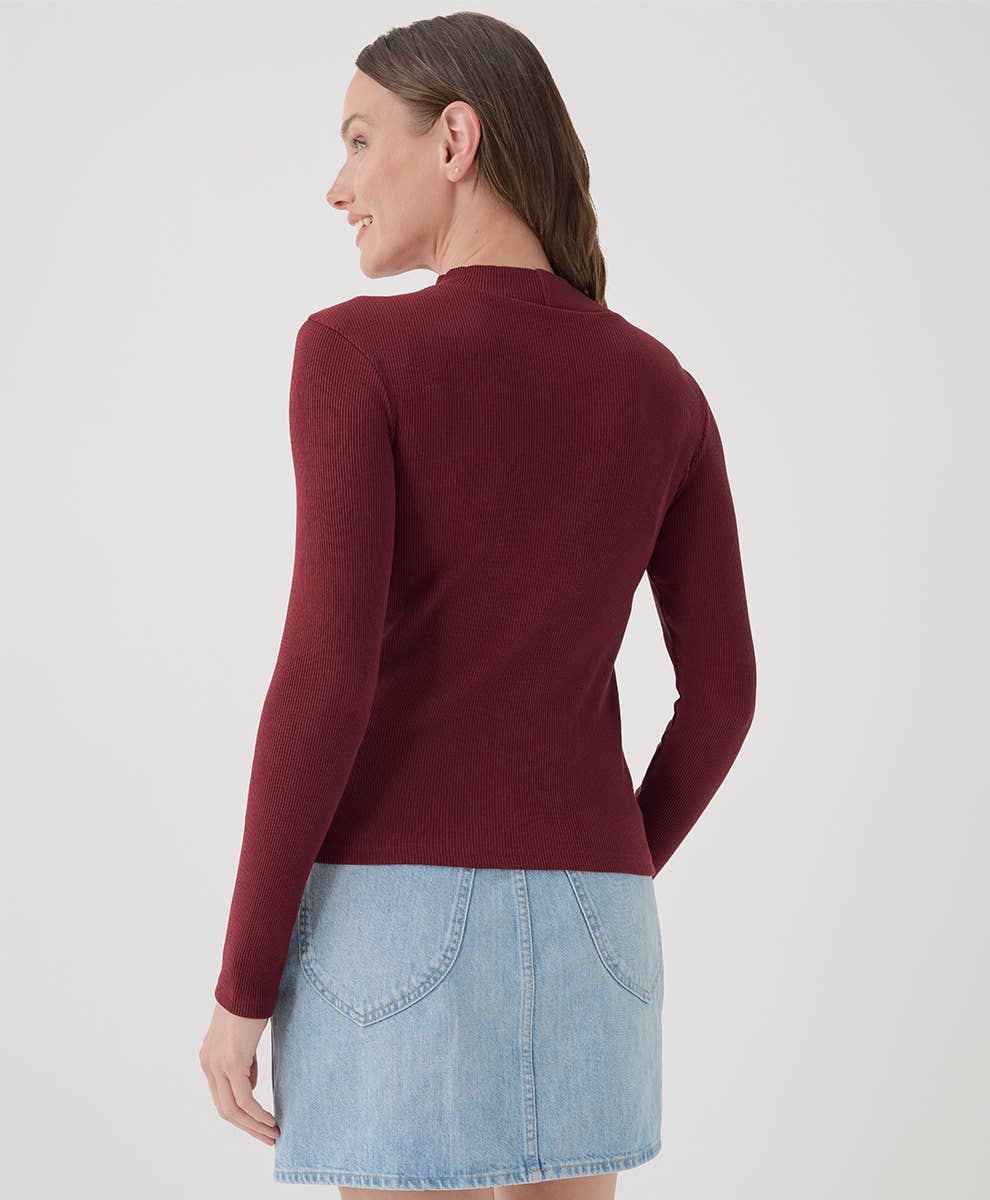 Women's Favorite Rib Mockneck Top - Echo Market