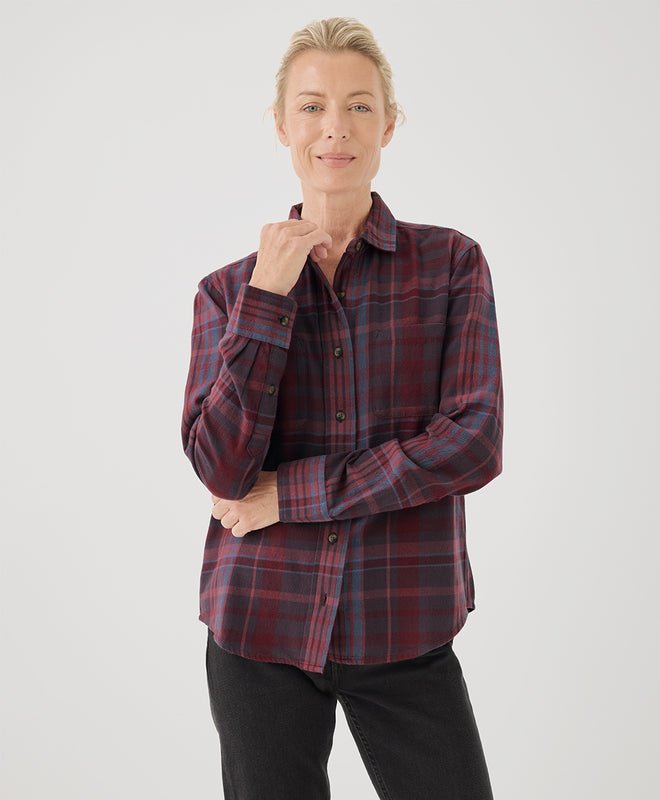 Women's Fireside Flannel Button Up Shirt - Echo Market