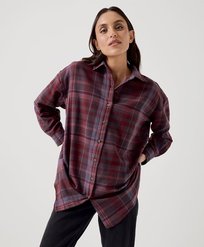 Women's Fireside Flannel Oversized Shirt - Echo Market