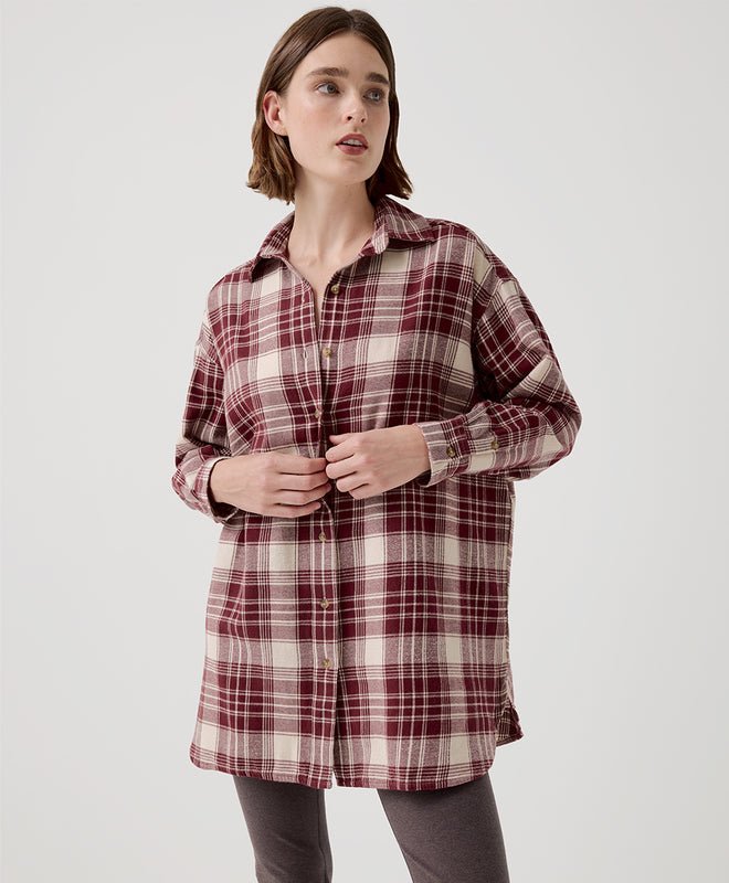 Women's Fireside Flannel Oversized Shirt - Echo Market