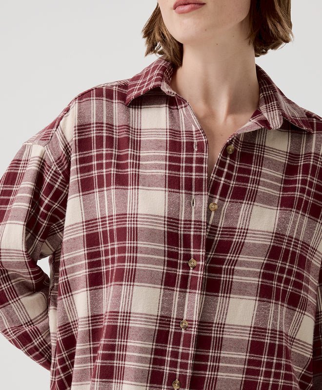 Women's Fireside Flannel Oversized Shirt - Echo Market