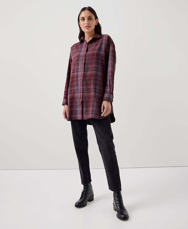 Women's Fireside Flannel Oversized Shirt - Echo Market