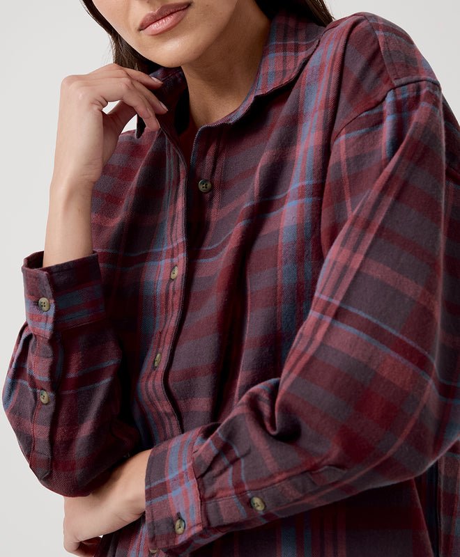 Women's Fireside Flannel Oversized Shirt - Echo Market