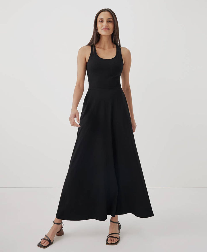 Women's Fit & Flare Open Back Maxi Dress - Echo Market