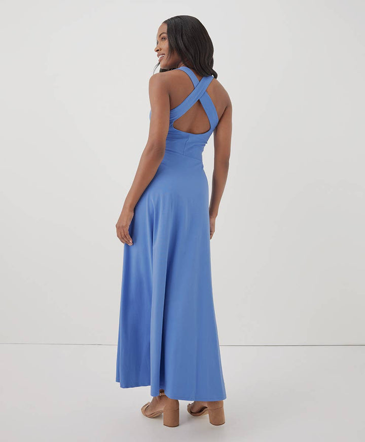 Women's Fit & Flare Open Back Maxi Dress - Echo Market