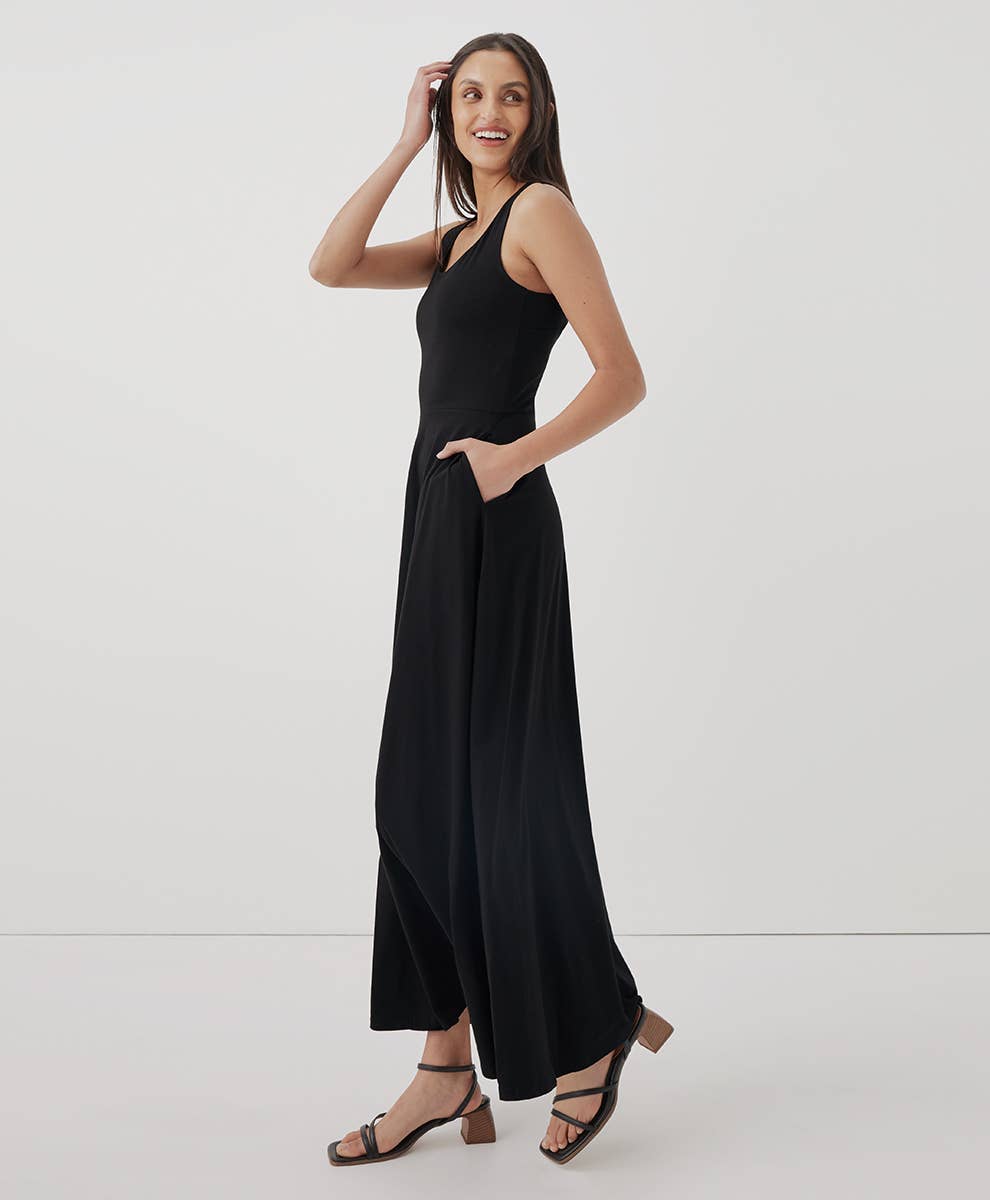 Women's Fit & Flare Open Back Maxi Dress - Echo Market