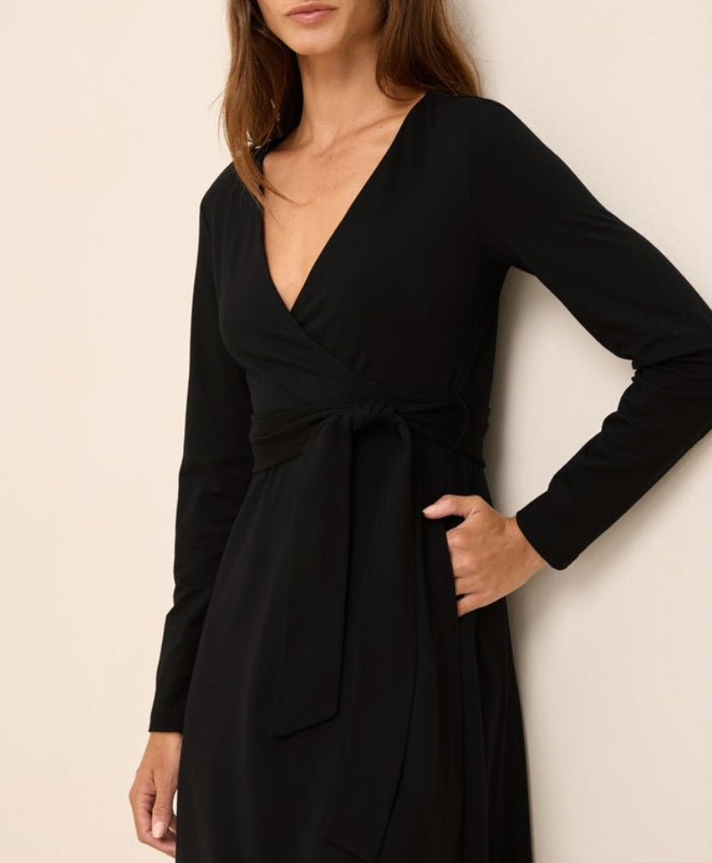 Women's Organic Fit & Flare Wrap Dress in Windsor Wine | Women's Large | Fair Trade by P A C T Women's Organic Fit & Flare Wrap Dress in Windsor Wine | Women's Large | Fair Trade by P A C T