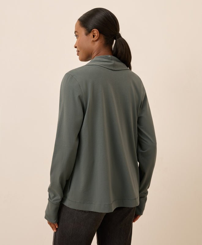 Women's Luxe Stretch Jersey Swing Cardigan - Echo Market