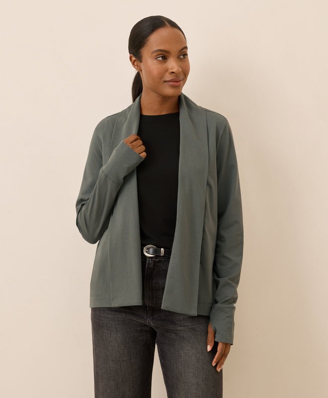 Women's Luxe Stretch Jersey Swing Cardigan - Echo Market