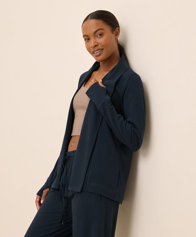 Women's Luxe Stretch Jersey Swing Cardigan - Echo Market