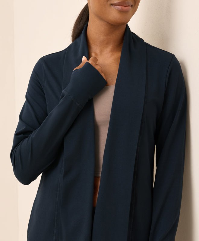 Women's Luxe Stretch Jersey Swing Cardigan - Echo Market