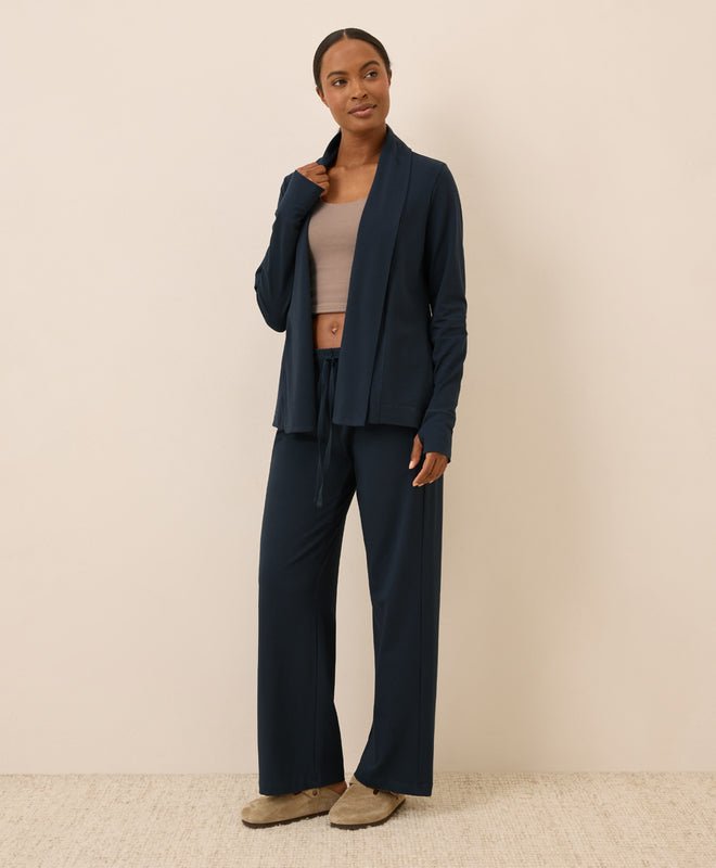Women's Luxe Stretch Jersey Swing Cardigan - Echo Market