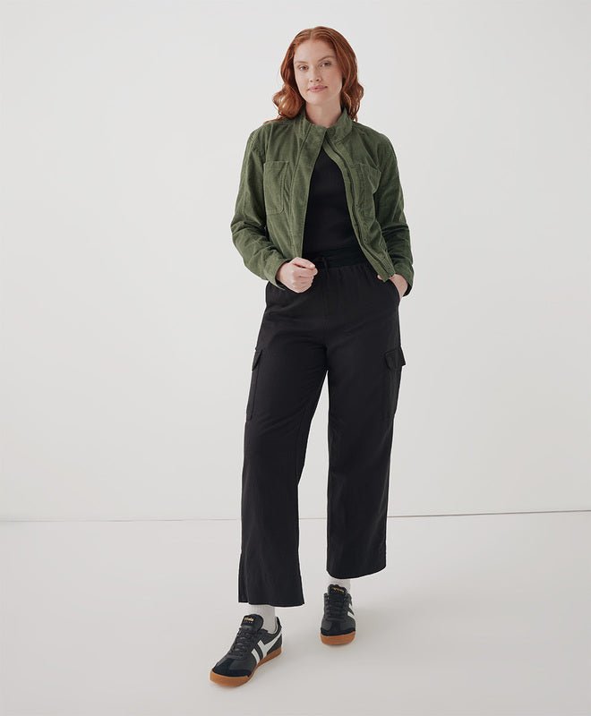 Women’s Olivine Modern Corduroy Bomber Jacket - Echo Market