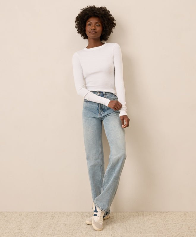 Women's Perfect Rib Long Sleeve Tee - Echo Market