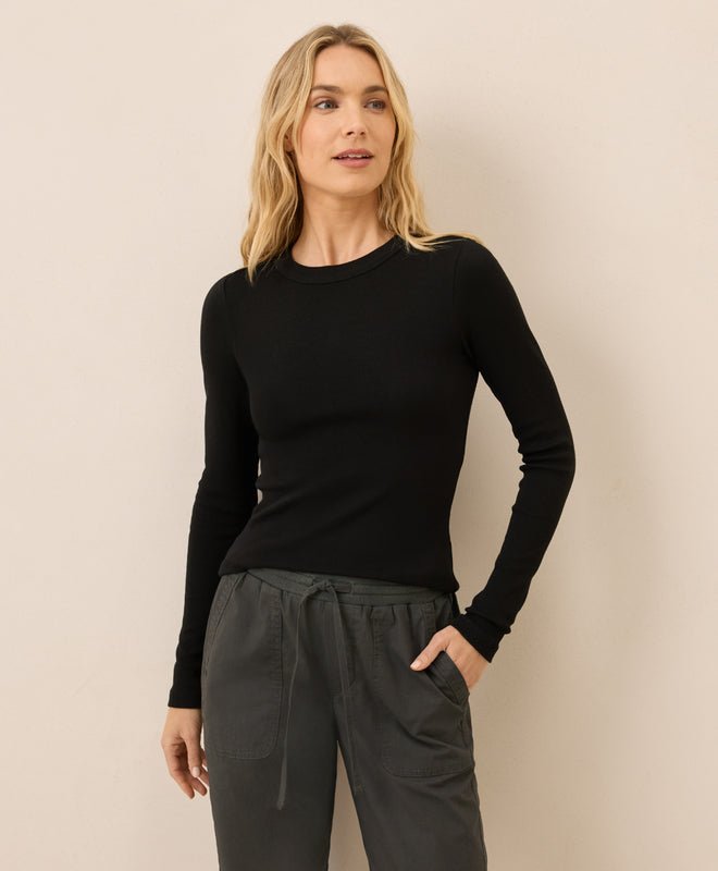 Women's Perfect Rib Long Sleeve Tee - Echo Market