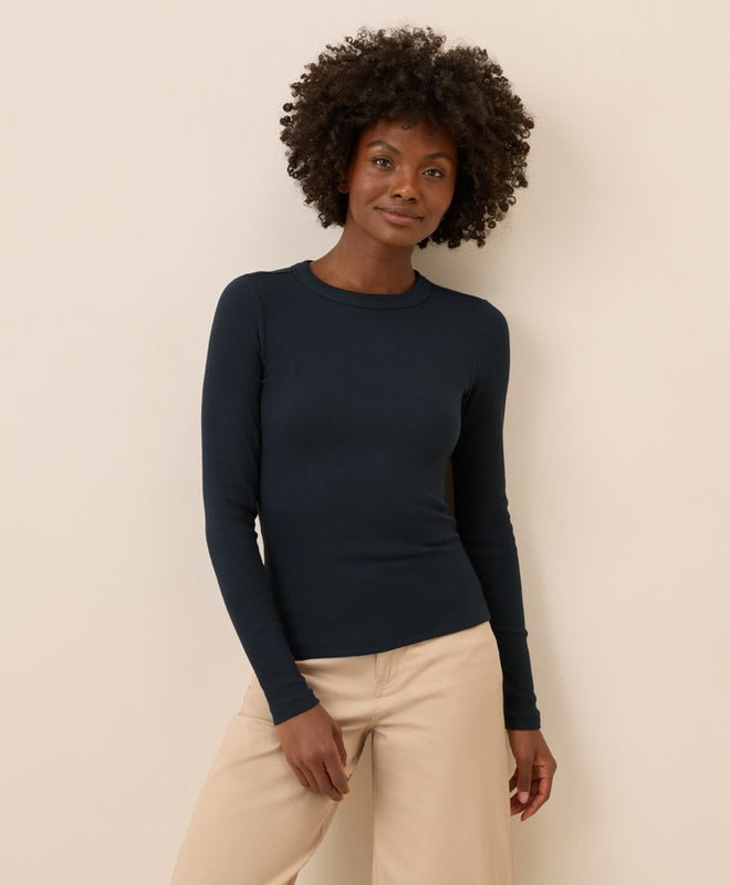 Women's Perfect Rib Long Sleeve Tee - Echo Market