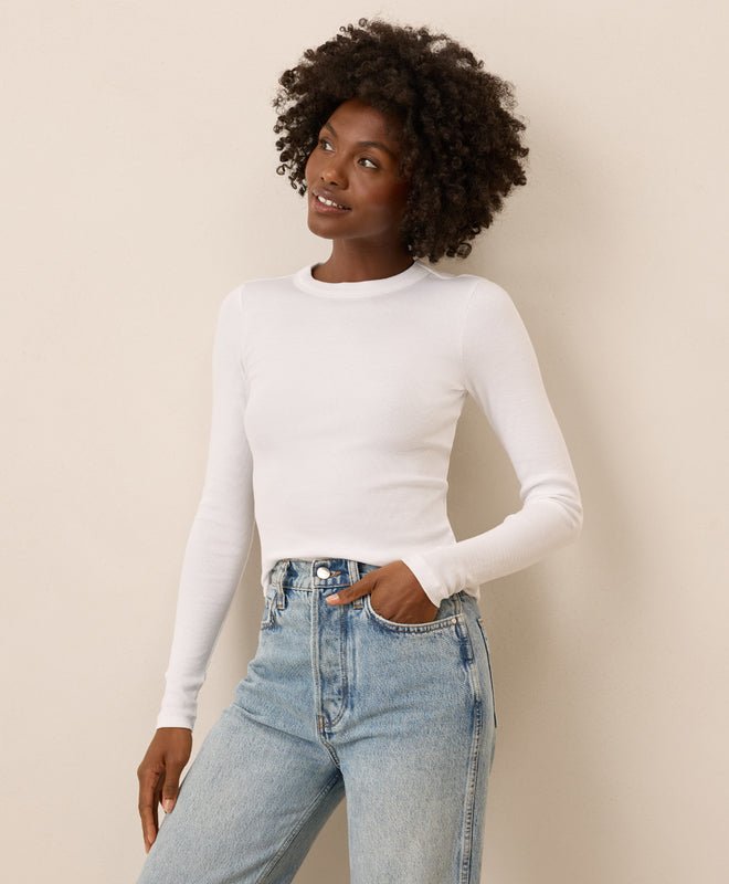 Women's Perfect Rib Long Sleeve Tee - Echo Market